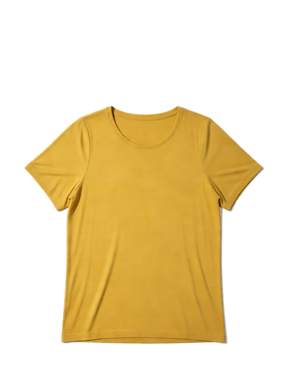LL Bean Classic 100% Cotton Crew Tee Size S REG Golden Yellow